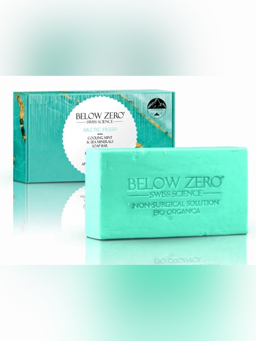 Below Zero Arctic Fresh Cooling Mint & Sea Minerals Soap Bar ~ Retail $99